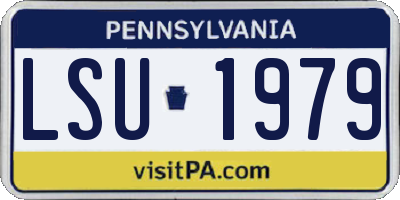PA license plate LSU1979