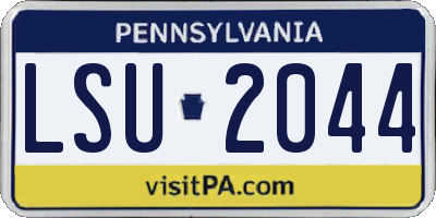 PA license plate LSU2044