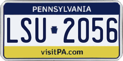PA license plate LSU2056