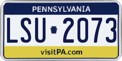 PA license plate LSU2073
