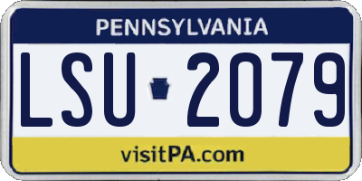 PA license plate LSU2079