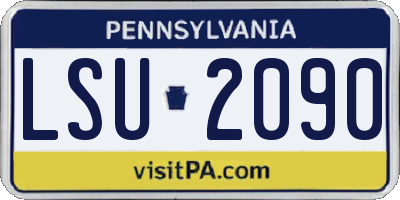 PA license plate LSU2090