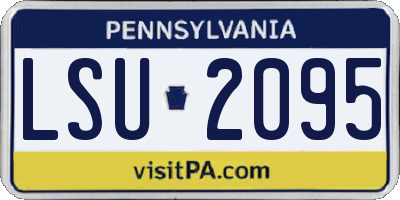PA license plate LSU2095