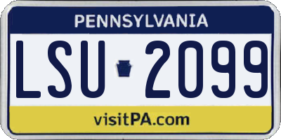 PA license plate LSU2099