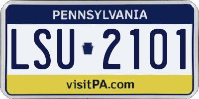 PA license plate LSU2101