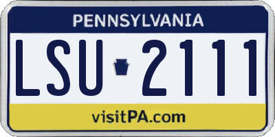 PA license plate LSU2111