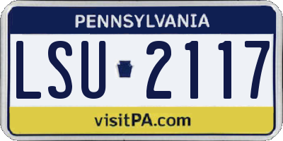PA license plate LSU2117