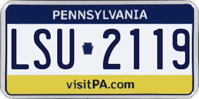 PA license plate LSU2119