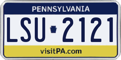 PA license plate LSU2121
