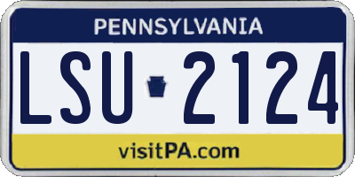 PA license plate LSU2124