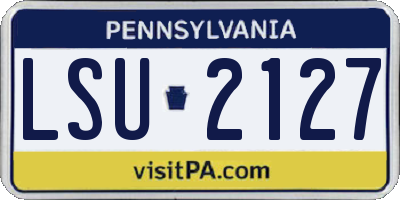 PA license plate LSU2127