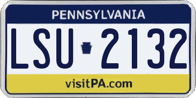 PA license plate LSU2132