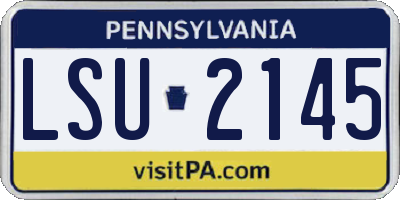 PA license plate LSU2145