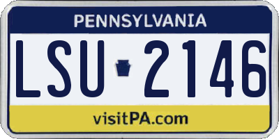 PA license plate LSU2146