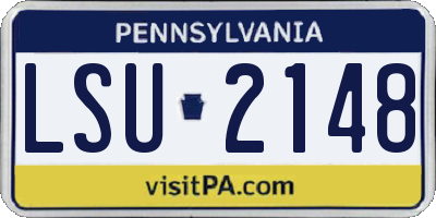 PA license plate LSU2148