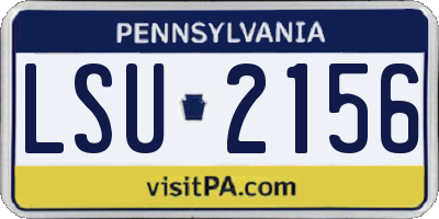 PA license plate LSU2156