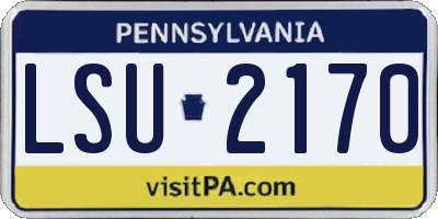 PA license plate LSU2170