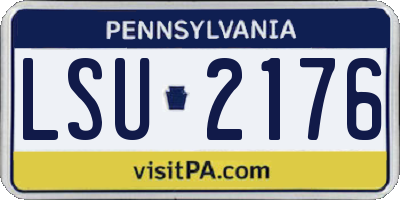 PA license plate LSU2176