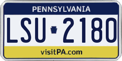 PA license plate LSU2180