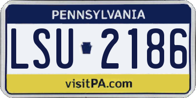 PA license plate LSU2186