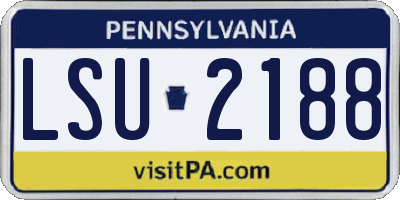 PA license plate LSU2188