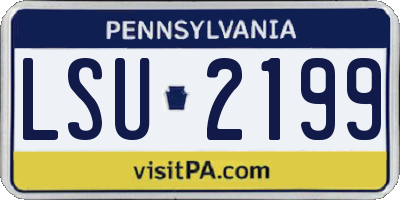 PA license plate LSU2199