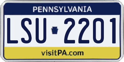 PA license plate LSU2201