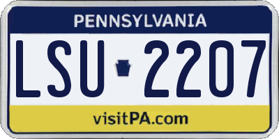 PA license plate LSU2207
