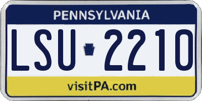 PA license plate LSU2210