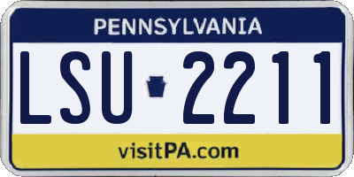PA license plate LSU2211