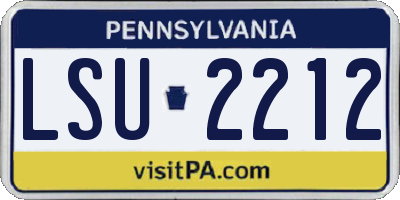 PA license plate LSU2212