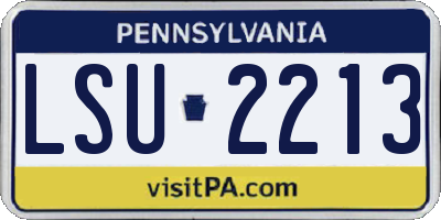 PA license plate LSU2213