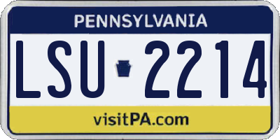 PA license plate LSU2214