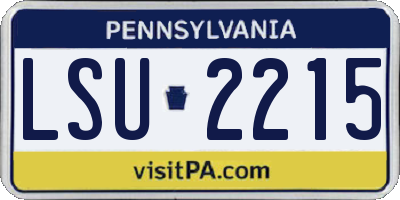 PA license plate LSU2215