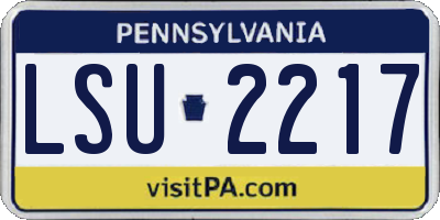 PA license plate LSU2217
