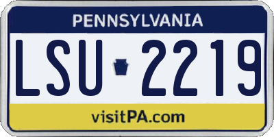 PA license plate LSU2219