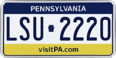 PA license plate LSU2220