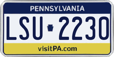 PA license plate LSU2230