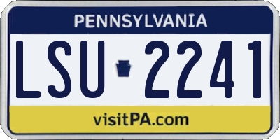 PA license plate LSU2241