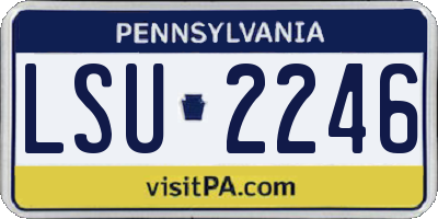 PA license plate LSU2246