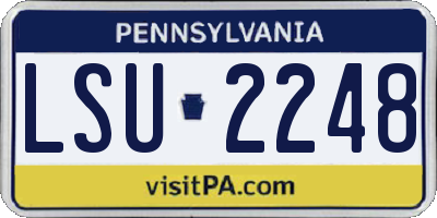 PA license plate LSU2248