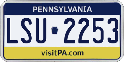 PA license plate LSU2253