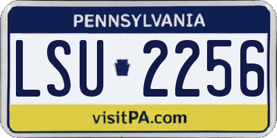 PA license plate LSU2256