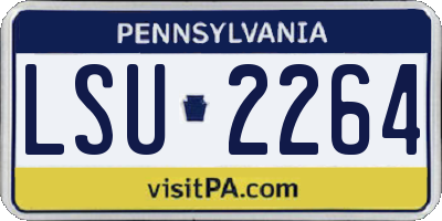 PA license plate LSU2264