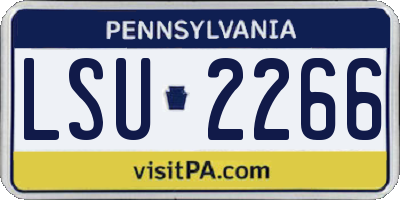 PA license plate LSU2266