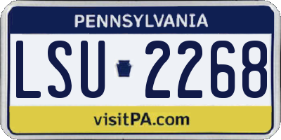PA license plate LSU2268