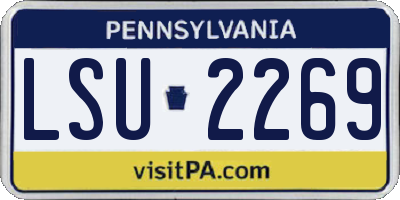 PA license plate LSU2269