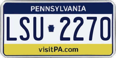PA license plate LSU2270