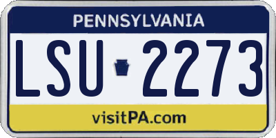 PA license plate LSU2273
