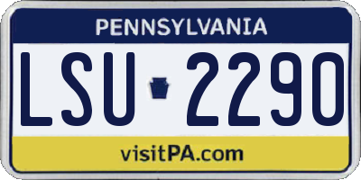 PA license plate LSU2290